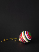 striped ball ornament 
