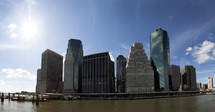 city skyscrapers across a river
