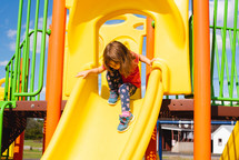 girl on a slide 