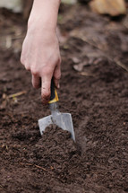 gardening in soil 