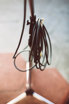 microphone stand and cords 