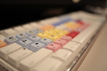 Colored keyboard.