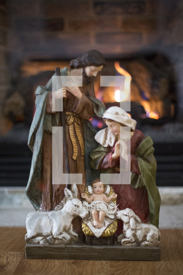 Mary, Joseph and Baby Jesus porcelain figurines