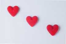 Red decorative hearts