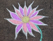 Uplifting - Inspiring chalk art Flower