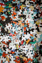 pile of puzzle pieces 