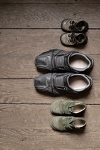 father and son's shoes 