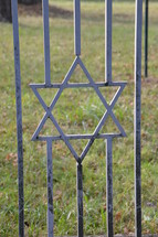 Jewish star at a gate. 