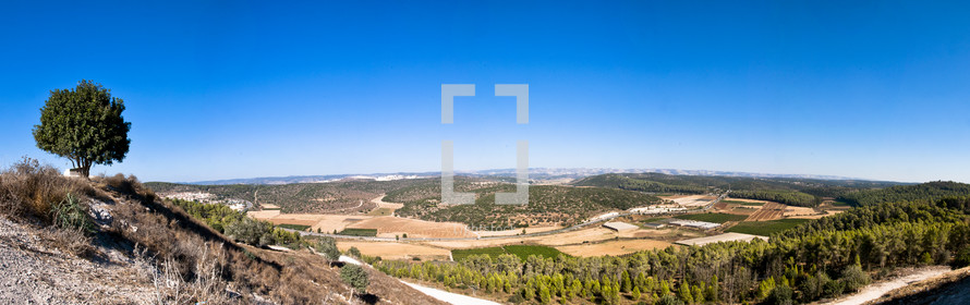 David and Goliath’s battle in the Valley of Elah - Tel Azekah. This is the valley where the famous battle took place.