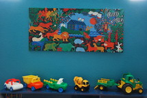 Noah Ark painting and toys 