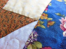 closeup of a quilt 