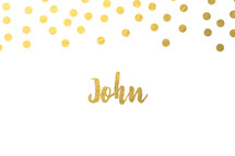 gold dot border, John 