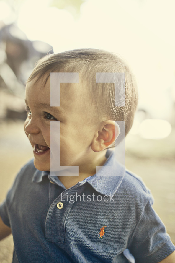 toddler boy - smiling