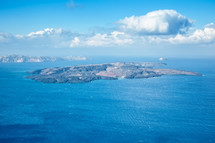 Santorini volcanic island 