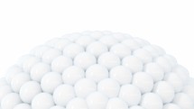 Creative balls absorb other balls with white background, 3d rendering.
