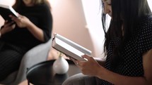 women's group Bible study in a home 