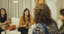 Women sharing at a bible study