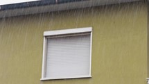 House Window In A Rainy Weather