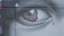Eye - graffiti on a concrete wall.
