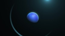 Neptune Planet With Moon And Ring In The Outer Space. Realistic Blue Planet. zoom-out	