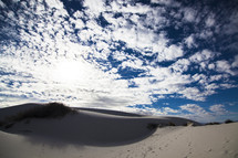 sand dunes and blue sky 