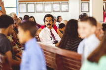 people at a worship service in Mexico 