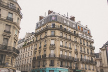 Paris street and buildings 