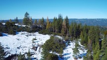 Multiple shots of a mountain forest with snow - (Shoot 2 of 3)