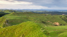 Time lapse of sheep farm pasture in New Zealand. 
