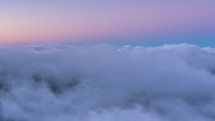 Morning above clouds sky sunset in nature Time-lapse
