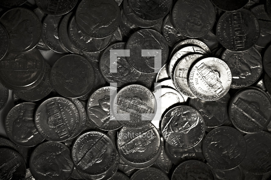 A pile of nickels