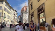 tourists in Florence, Italy 