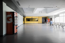 empty school cafeteria 