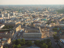 BERLIN, GERMANY - CIRCA JUNE 2019: Aerial view of the city