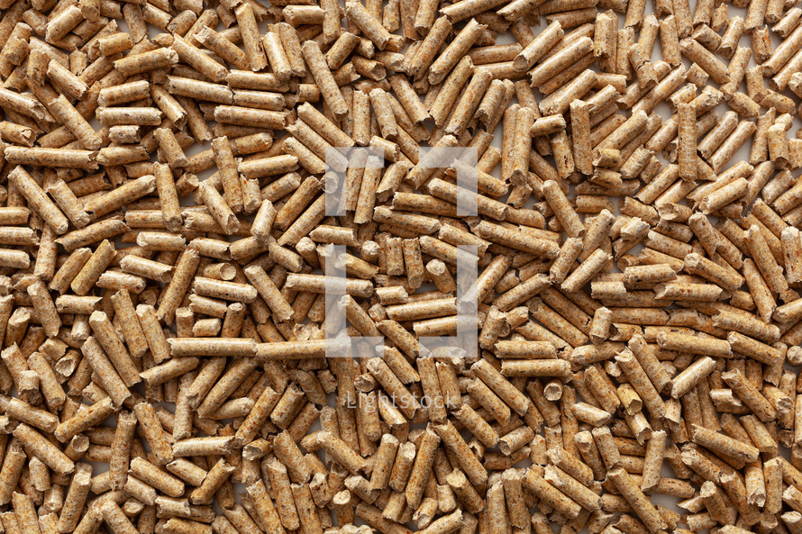 Background of wood pellets for stoves and boilers