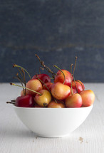 Sweet and Beautiful Red and Yellow Golden Cherries on a black and White Background