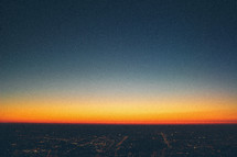 horizon at sunset 