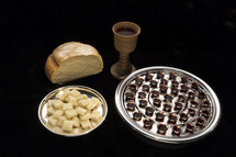 communion wine and tray