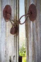rusted lock and chain