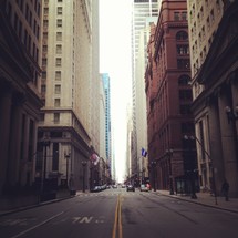 Downtown city street.