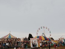 fair rides and ticket booth 