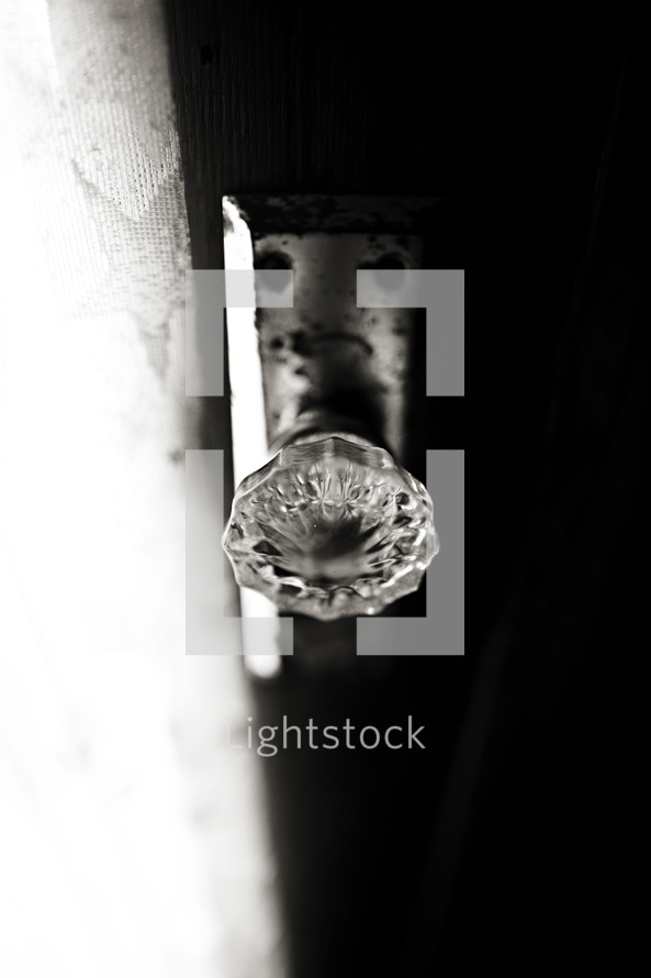 Glass doorknob old  vintage