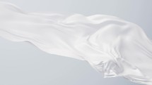 Flowing white cloth background, 3d rendering.
