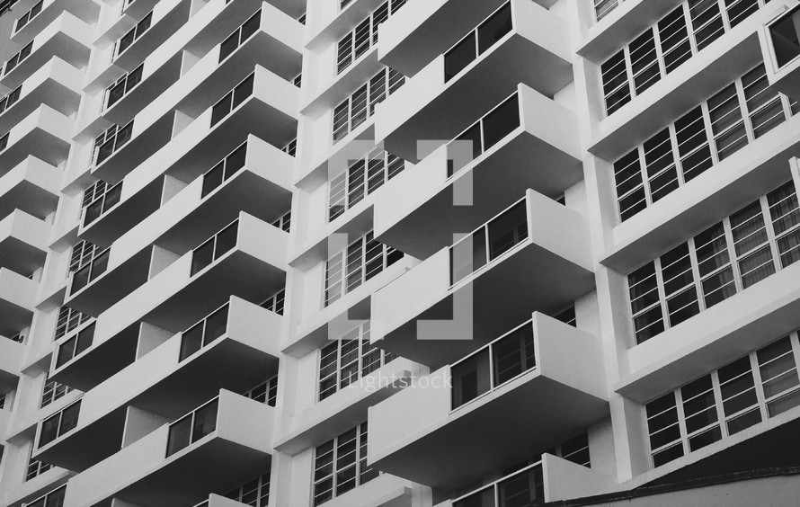 balconies on apartments