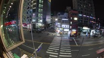 Timelapse of Seoul traffic at night