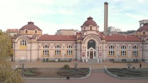 Sofia History Museum in Bulgaria - Aerial Drone view 4K