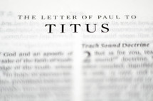 Title of the book of Titus up close