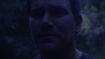 a man yelling lost in a forest 