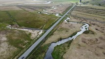 Icelandic Roads Aerial view