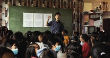 Teacher of children in the church in the Philippines